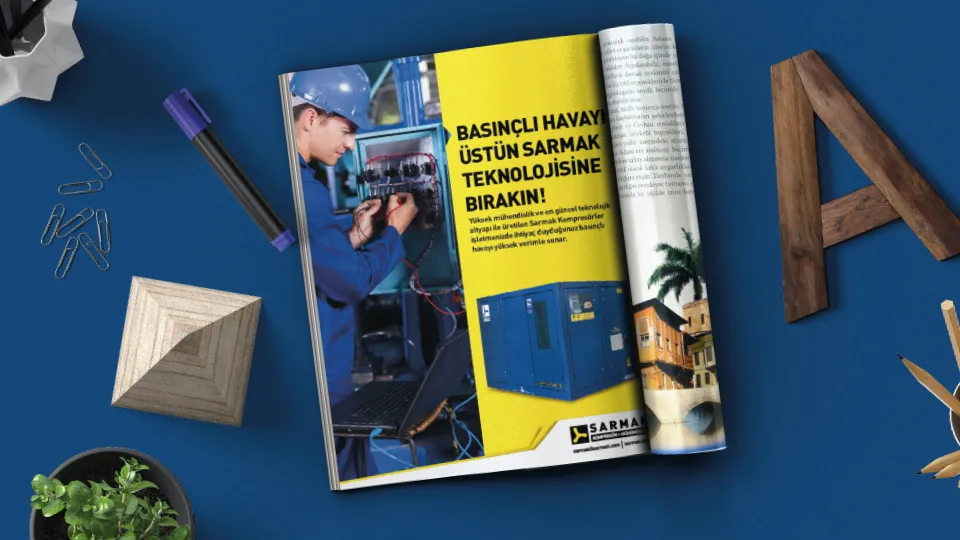 Sarmak Kompresör — Dergi İlanı Tasarımı