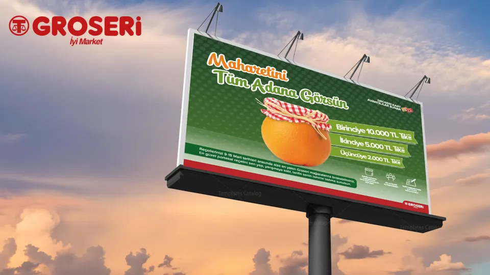 Groseri — Bölgesel Kampanyalar İçin Açık Hava Billboard Tasarımı